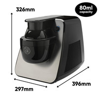 TooA Milano PRO MA-MI-1002-02 Siyah Inox Tek Servislik İtalyan Dondurma Makinesi, Karışık El Yapımı Ürünler İçin, İtalya'da Üretilmiştir