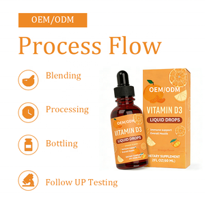 Gocce Liquide di Vitamina D3 al Gusto Arancia 2FL OZ per Adulti, Integratore Energetico |   Fornitore all'Ingrosso OEM/ODM con Etichetta Privata, 2ml per Confezione - Product Image 6