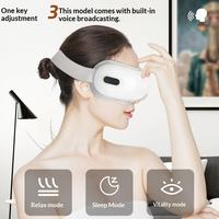 Masseur oculaire portable rechargeable à pression d'air, compresse chaude, pétrissage, soulagement de la fatigue, masque oculaire chauffant en matériau protéiné pour la peau
