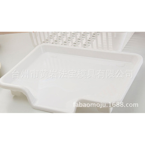 Plastic Double Layer Dish Rack With Stand Square L Size <b>For</b> <b>Kitchen</b> <b>Storage</b> Mold Injection Molding - Product Image 4