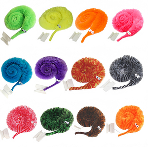 23 cm Funny Fuzzy Wiggle Twist Worm 15-Color Plush Street Magic Trick for Kids Thumb Type Flush Worm - Product Image 2