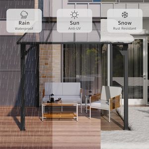 Pérgola con Techo Rígido y Protección UV, Toldos Resistentes de Gran Tamaño para Patio, Terraza y Jardín - Product Image 3