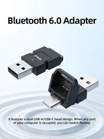 Adaptador USB-C Tipo C BT6.0 sin Controlador para Recepción de Audio en Portátiles, para Uso con Teléfonos Móviles EDR+BLE