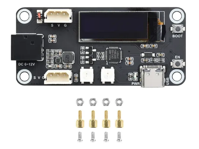 Waveshare ESP32 Servo Driver Expansion Board Type-C Interface Driver Board 12V Power Precise Drive for Serial Bus Servo Test DIY