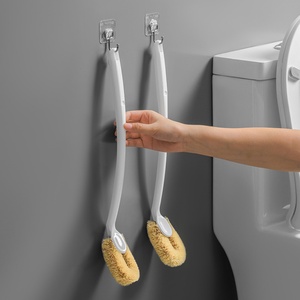 Brosse de toilette ménagère anti-germes, gadget de nettoyage de toilettes, outil de nettoyage de salle de bain en plastique à long manche - Product Image 6