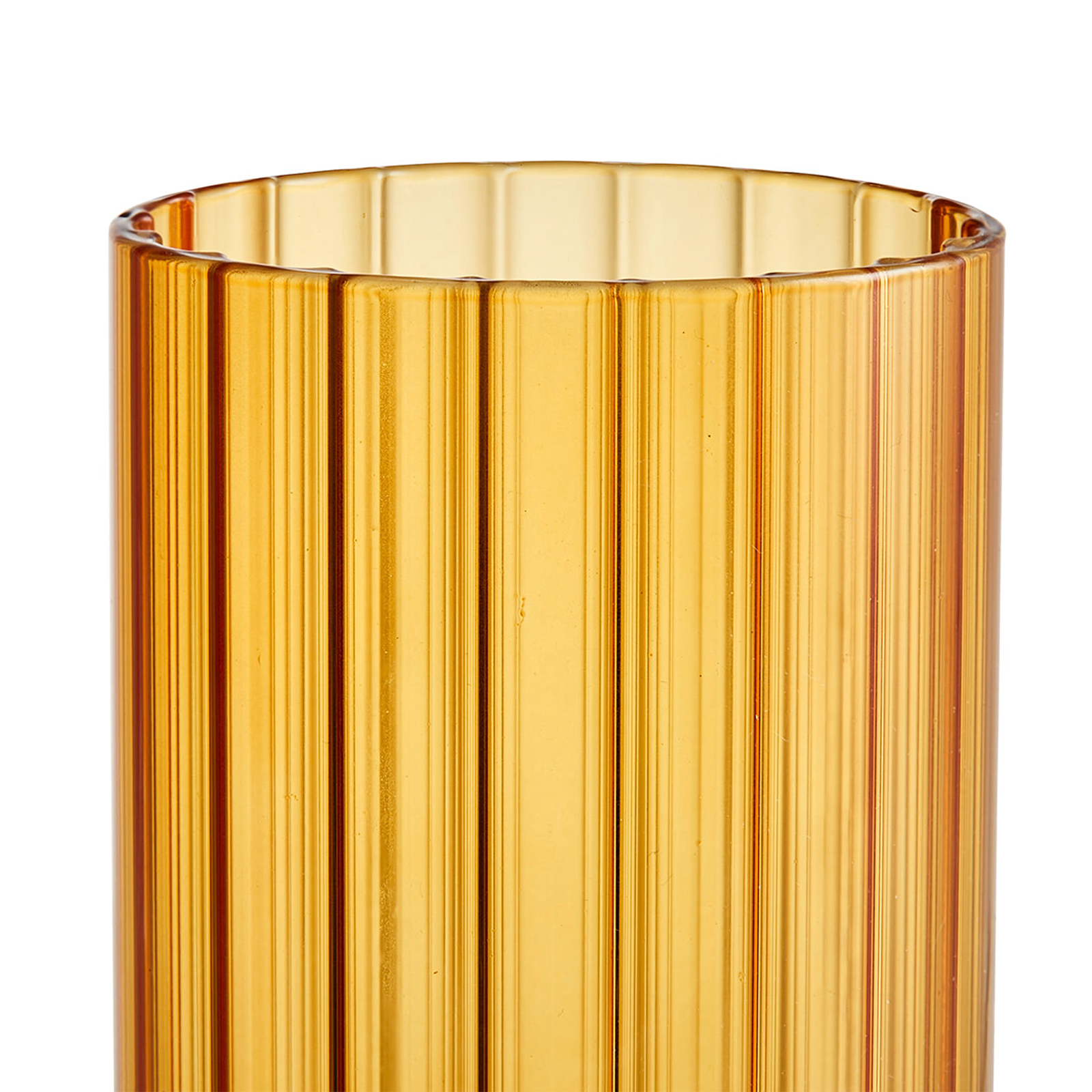 Glassware Drinking Set of 6 Amber Tinted Borosilicate Glass Wavy Hiball  Glass Water Tumblers for Juice