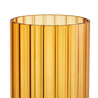 Ensemble de 6 gobelets à eau en verre borosilicaté teinté ambré Hiball ondulé pour jus de fruits
