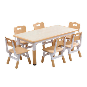 Ensemble table et chaise pour enfant en plastique de haute qualité au design moderne, idéal pour l'étude, les activités à domicile, l'école et la maternelle. - Product Image 1