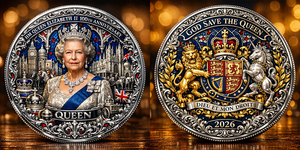 Pièce de monnaie commémorative 3D du 100e anniversaire de la reine <span class=keywords><strong>Elizabeth</strong></span> <span class=keywords><strong>II</strong></span>, souvenir royal britannique, cadeau de collection en gros - Product Image 6