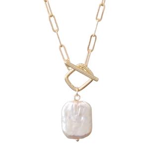 Collier en perles baroques de style 2021 pour femmes, forme naturelle avec un tempérament français léger et luxueux, chaîne de clavicule - Product Image 5