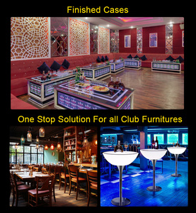 Ensemble de canapés modernes lumineux à LED pour discothèque et salon avec couleurs personnalisables et cadre en acier inoxydable pour les bars et les espaces KTV - Product Image 6