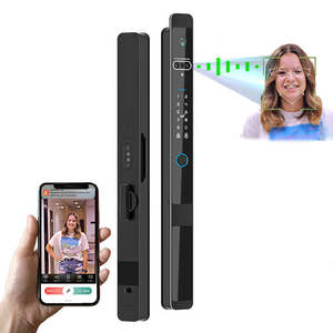 सीएनसी फेस रिकग्निशन वाटरप्रूफ आईपी 65 स्वचालित डिजिटल अपवc डिजिटल लॉक वाई-फाई यूरो मोरेटिज़ स्लिम स्मार्ट एल्यूमीनियम दरवाजा लॉक - Product Image 1