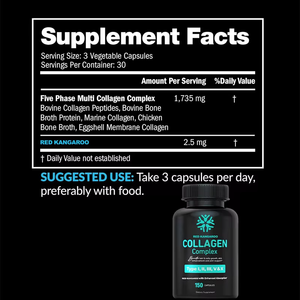 Kapsul peptida kolagen Marina/Bovine Premium dengan Biotin untuk kulit bersinar dan rambut sehat, Bebas Gluten - Product Image 6