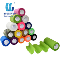 7.5CM*4.5M OEM Custom <strong>Best</strong> <strong>Selling</strong> Non-Woven Professional <strong>Cohesive</strong> <strong>Bandage</strong> Breathable Lightweight Anti-Slip High Quality Unisex