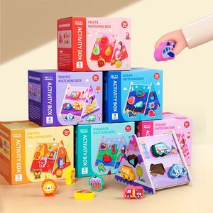 Cube d'activités en bois pour bébé, jouet sensoriel éducatif Montessori, blocs sécuritaires pour enfants, cadeau pour nourrissons - Product Image 6