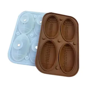 3d Soccer + Basketball + Rugby Silicone Whiskey Ice Ball Grid Mold Instant Freezer Box