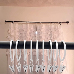 Crochets suspendus en métal, 1 pièce, Clip d'anneaux, accessoires pour rideaux, tringle <span class=keywords><strong>de</strong></span> <span class=keywords><strong>douche</strong></span> - Product Image 6