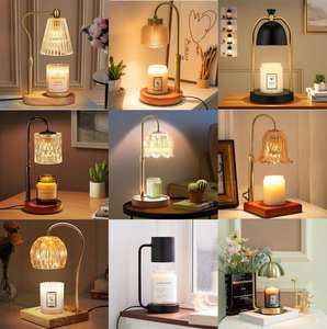 Lampe chauffante à bougies avec minuterie et gradateur Réchauffeur de cire transparente vintage pour chambre dortoir appartement éclairage décoratif pour la maison - Product Image 6