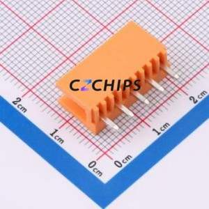 MXHT396V-3.96-05P-OE01-Cu-A Plug-in Terminal Block Through hole,P=3.96mm Board-to-Board / Socket - Open 1x5P 3.96mm Orange - Product Image 2