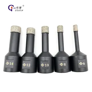 GuHua China Supplier Diameter 5-150mm Vacuum Brazed Marble Diamond Hole Saw Diamond Core Drill Bits