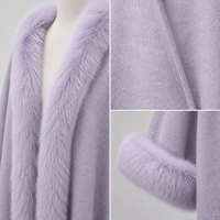 Nouvelle Arrivée 2026 – Manteau en Laine et Cachemire Élégant et Chaud avec Capuche en Fourrure, Écologique, Respirant, Hiver, Doux, Manches Amovibles
