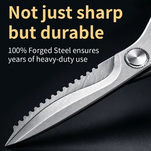 กรรไกรครัวสแตนเลสอย่างดี <span class=keywords><strong>Suisen</strong></span> Ultra Sharp Heavy Duty ขนาด 3 นิ้ว สำหรับตัดกระดูกไก่ พร้อมที่เปิดขวด ด้ามจับวอลนัท หนา 4 มม. - Product Image 6