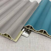 Facile à installer écologique WPC 3D bande faux panneaux muraux moderne maison PVC plafonds décoratifs intérieur étanche forme de bande