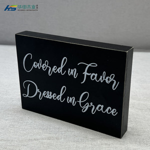 Segno decorativo in legno scatola di legno segno di arredamento scrivania <span class=keywords><strong>non</strong></span> si agitano o macinare e pregare e <span class=keywords><strong>fare</strong></span> - Product Image 5