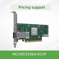 Nouvelles cartes réseau MCX653106A-ECAT Mellanox CX-6 VPI HDR100/EDR Dual Port 100G PCI Express IB Card Interface Ethernet