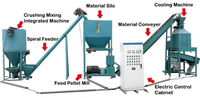 Machine à granulés d'aliments pour volailles, moutons et porcs de 500 kg/h, ligne complète à vendre