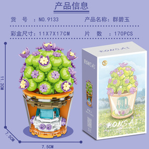 Dix plantes en pot de rêve : roses, lys, marguerites, succulentes – Modèle de construction décoratif créatif, jouet de construction 1:32 pour enfants de 5 à 7 ans - Product Image 3