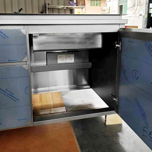 Bureau d'accueil é<span class=keywords><strong>l</strong></span>égant, écologique, imperméable, en acier inoxydable, forme personnalisée, éclairage LED, fabrication artisanale professionnelle pour hôtel - Product Image 3