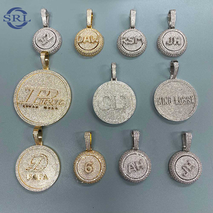 Collana da Tennis in ottone personalizzabile stile Hip Hop ciondolo rotante CZ <span class=keywords><strong>nome</strong></span> personalizzato lettera zircone pietra principale per gli uomini delle donne - Product Image 3