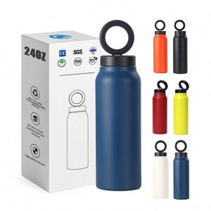 Custom 24oz Sports Water <b>Bottle</b> Flip <b>Straw</b> Tumbler Double Wall Vacuum Stainless Steel Magnetic Phone Holder Camping BPA Free - Product Image 1