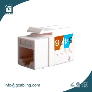 Gcabling10pack Keystone Jack RJ45 Coupler, Modul Konektor Jaringan Konektor Ethernet Dinding RJ45 Jack RJ45 Cat5e Cat6