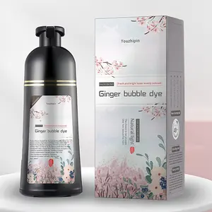 400ml Hair Dye Shampoo Guangzhou Manufacturer Private Label Ammonia Free Natural Herbal Permanent Hair Dye Shampoo