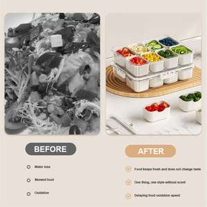 กล่องใส่ขนมพลาสติกแบบพับได้ นำกลับมาใช้ใหม่ได้ พกพาสะดวก 8 ช่อง พร้อมถาดแบ่งช่อง - Product Image 5