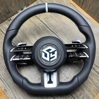Volant en cuir personnalisé avec fibre de carbone et LED pour Mercedes BENZ W213 C238 GLE W167 C167 GLS X167 GLC X254 C254 E53 E63 AMG