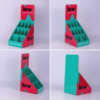Boîte de présentation de comptoir en carton ondulé personnalisée avec séparateurs, présentoir pour produits en papier pour papeterie, vente au détail et en gros