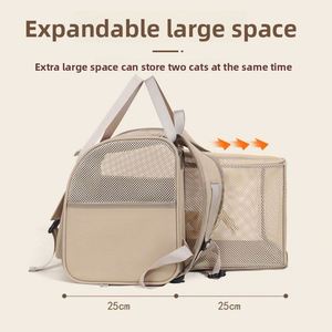 Expandable Design Dual-Shoulder Oxford Pet <b>Backpack</b> Carrier Portable for Small Dogs & <b>Cats</b> Outings & Car Travel - Product Image 2