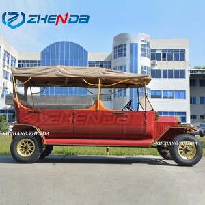 Voiture électrique vintage rouge rétro classique, trois rangées de sièges, luxe, tourisme, vente directe d'usine, personnalisable - Product Image 4