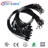Conector de 2 pines de paso de 2,0mm personalizado de fábrica, moldura negra de PVC, Cable de arnés de cableado de Terminal tipo O, Conductor de aluminio revestido de cobre