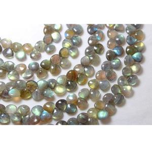 ลูกปัดหินลาบราดอไรต์ธรรมชาติรูปหัวใจเรียบขนาด10มม. ประมาณ8นิ้ว - Product Image 3