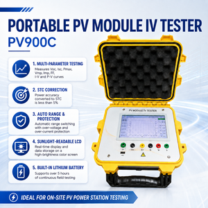 Testeur <span class=keywords><strong>de</strong></span> module PV portable, testeur <span class=keywords><strong>de</strong></span> panneau solaire pour la mesure sur site <span class=keywords><strong>de</strong></span> Voc, Isc, Pmax et <span class=keywords><strong>de</strong></span> la <span class=keywords><strong>courbe</strong></span> IV - Product Image 1
