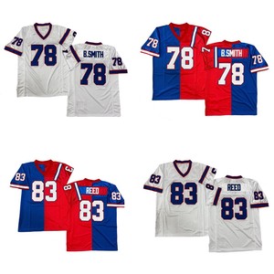 Maillot de rugby vintage pour homme, style cousu, Jim Kelly, O.J. <span class=keywords><strong>Simpson</strong></span> Thurman Thomas Bruce Smith Andre Reed S-3XL Expédition rapide - Product Image 1