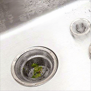 Panier de filtration rond en acier inoxydable pour évier de cuisine, facile à nettoyer - Product Image 1