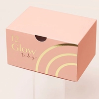 Cajas de Regalo de alta gama con logotipo personalizado, papel de Calendario de Adviento, vacío, embalaje, caja de cartón, juegos de cosméticos, cajas misteriosa