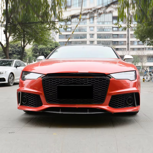 Pour Audi A7 S7 mise à niveau vers RS7 Style 2016-2018 calandre de pare-chocs avant noir brillant nid d'abeille pour C7 C7.5 - Product Image 5