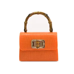 Groothandel Mode Vintage Lange Ketting Kleine Handtas Voor Vrouwen 11 Klassieke Kleuren Pu Lederen Mini Krokodil Handtas Sling Bag
