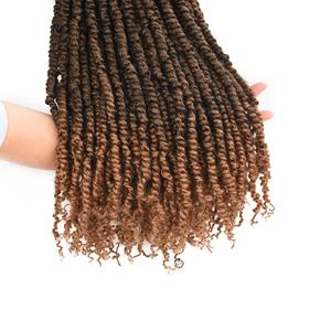 Pre-Bucle suave pasión primavera bomba giro mujeres pelucas Crochet trenza 100% pelo sintético - Product Image 1